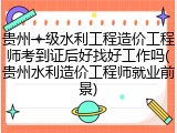 贵州一级水利工程造价工程师考到证后好找好工作吗(贵州水利造价工程师就业前景)