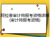 阿拉善审计师报考资格详解(审计师报考资格)