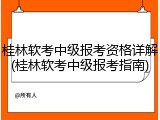 桂林软考中级报考资格详解(桂林软考中级报考指南)