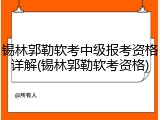 锡林郭勒软考中级报考资格详解(锡林郭勒软考资格)