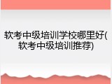 软考中级培训学校哪里好(软考中级培训推荐)