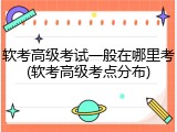 软考高级考试一般在哪里考(软考高级考点分布)