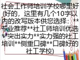 社会工作师培训学校哪里好(好的，这里有几个10字以内的改写版本供您选择：**专业推荐**社工师培训优选**突出实力**实力强的社工培训**侧重口碑**口碑好的社工学校)