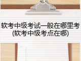 软考中级考试一般在哪里考(软考中级考点在哪)