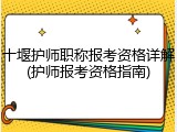 十堰护师职称报考资格详解(护师报考资格指南)