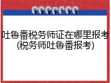 吐鲁番税务师证在哪里报考(税务师吐鲁番报考)