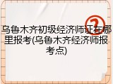 乌鲁木齐初级经济师证在哪里报考(乌鲁木齐经济师报考点)