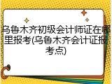 乌鲁木齐初级会计师证在哪里报考(乌鲁木齐会计证报考点)
