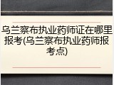 乌兰察布执业药师证在哪里报考(乌兰察布执业药师报考点)
