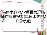 乌鲁木齐PMP项目管理师证在哪里报考(乌鲁木齐PMP报考点)