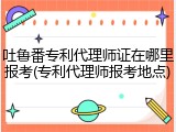 吐鲁番专利代理师证在哪里报考(专利代理师报考地点)