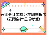 云南会计实操证在哪里报考(云南会计证报考点)