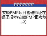 安顺PMP项目管理师证在哪里报考(安顺PMP报考地点)