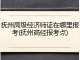 抚州高级经济师证在哪里报考(抚州高经报考点)