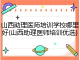 山西助理医师培训学校哪里好(山西助理医师培训优选)