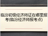 临汾初级经济师证在哪里报考(临汾经济师报考点)
