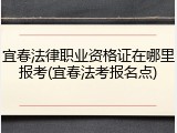 宜春法律职业资格证在哪里报考(宜春法考报名点)