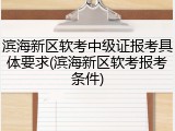滨海新区软考中级证报考具体要求(滨海新区软考报考条件)