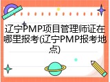 辽宁PMP项目管理师证在哪里报考(辽宁PMP报考地点)
