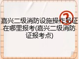 嘉兴二级消防设施操作员证在哪里报考(嘉兴二级消防证报考点)
