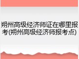 朔州高级经济师证在哪里报考(朔州高级经济师报考点)