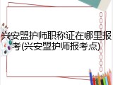 兴安盟护师职称证在哪里报考(兴安盟护师报考点)