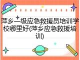 萍乡一级应急救援员培训学校哪里好(萍乡应急救援培训)