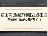 鞍山高级经济师证在哪里报考(鞍山高经报考点)