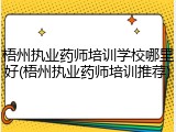 梧州执业药师培训学校哪里好(梧州执业药师培训推荐)
