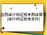 定西审计师证报考具体要求(审计师证报考条件)