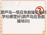 葫芦岛一级应急救援员培训学校哪里好(葫芦岛应急救援培训)