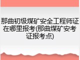 那曲初级煤矿安全工程师证在哪里报考(那曲煤矿安考证报考点)