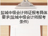 盐城中级会计师证报考具体要求(盐城中级会计师报考条件)