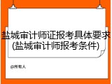 盐城审计师证报考具体要求(盐城审计师报考条件)