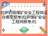 拉萨初级煤矿安全工程师证在哪里报考(拉萨煤矿安全工程师报考点)
