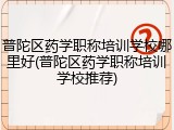 普陀区药学职称培训学校哪里好(普陀区药学职称培训学校推荐)