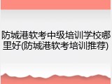防城港软考中级培训学校哪里好(防城港软考培训推荐)