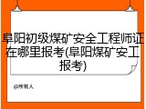阜阳初级煤矿安全工程师证在哪里报考(阜阳煤矿安工报考)