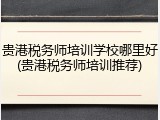 贵港税务师培训学校哪里好(贵港税务师培训推荐)