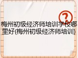 梅州初级经济师培训学校哪里好(梅州初级经济师培训)
