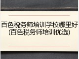 百色税务师培训学校哪里好(百色税务师培训优选)