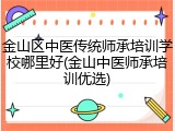 金山区中医传统师承培训学校哪里好(金山中医师承培训优选)