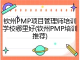 钦州PMP项目管理师培训学校哪里好(钦州PMP培训推荐)