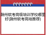 滁州软考高级培训学校哪里好(滁州软考高培推荐)