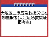 大足区二级应急救援员证在哪里报考(大足应急救援证报考点)