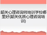 韶关心理咨询师培训学校哪里好(韶关优质心理咨询培训)