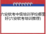 六安软考中级培训学校哪里好(六安软考培训推荐)