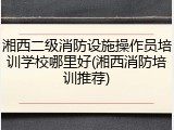 湘西二级消防设施操作员培训学校哪里好(湘西消防培训推荐)