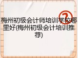 梅州初级会计师培训学校哪里好(梅州初级会计培训推荐)