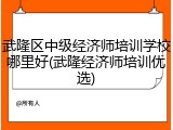 武隆区中级经济师培训学校哪里好(武隆经济师培训优选)